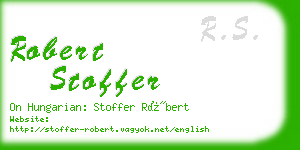 robert stoffer business card